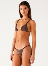 Serefina Bead Bikini Top - Chocolate