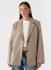 Sibel Blazer - Warm Grey