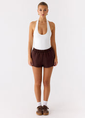 Signature Low Rise Sweatshorts - Chocolate