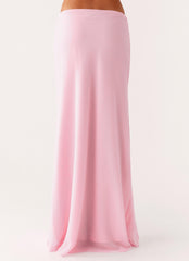 Star Girl Chiffon Maxi Skirt - Baby Pink