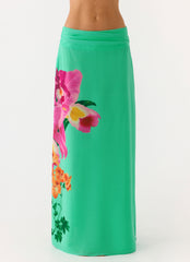 Blushing Bloom Maxi Skirt - Jungle Bloom