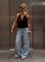 Timeless Wide Leg Jeans - Bleached Blue