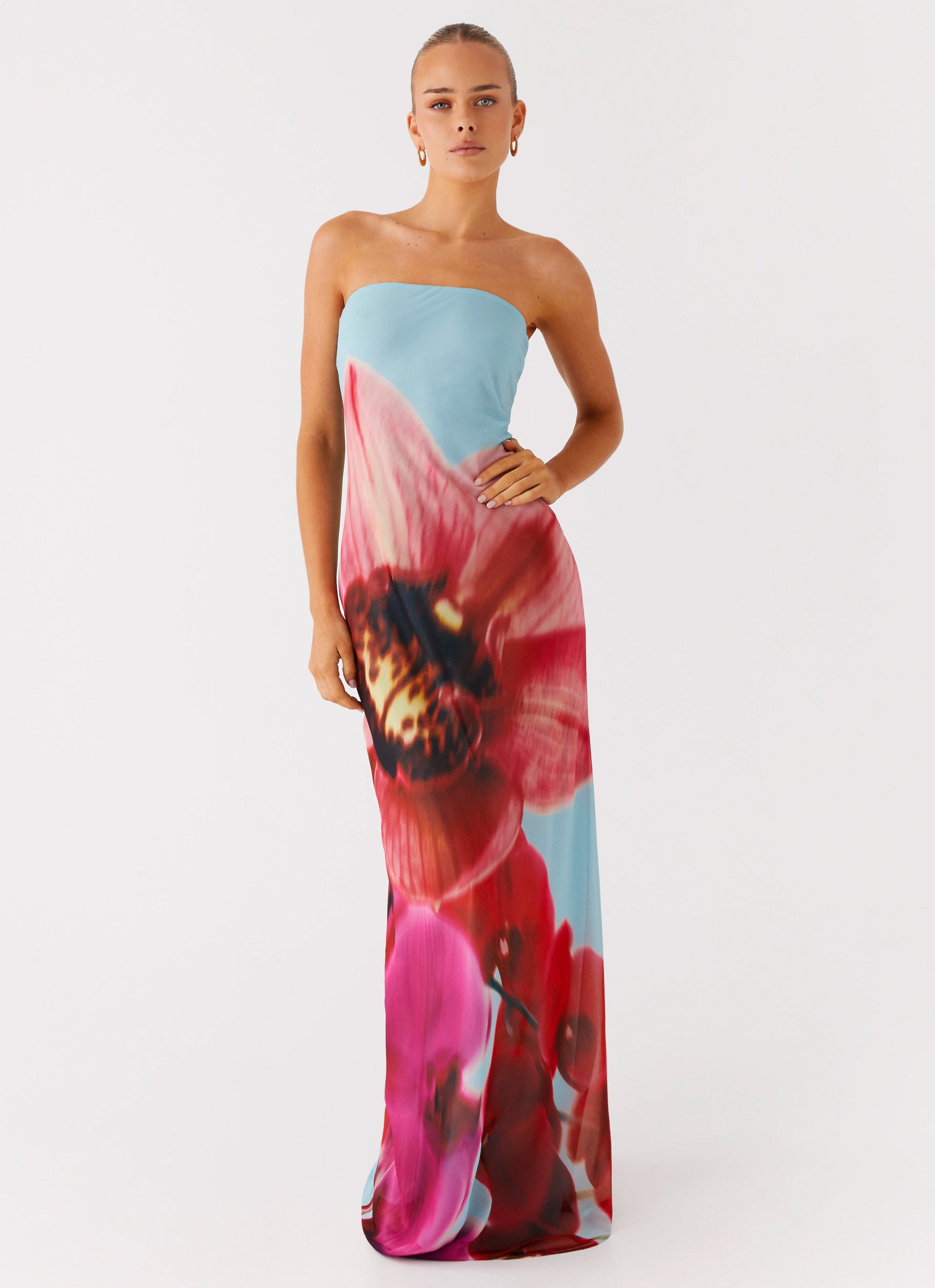 Amelle Maxi Dress - Turquoise Bloom