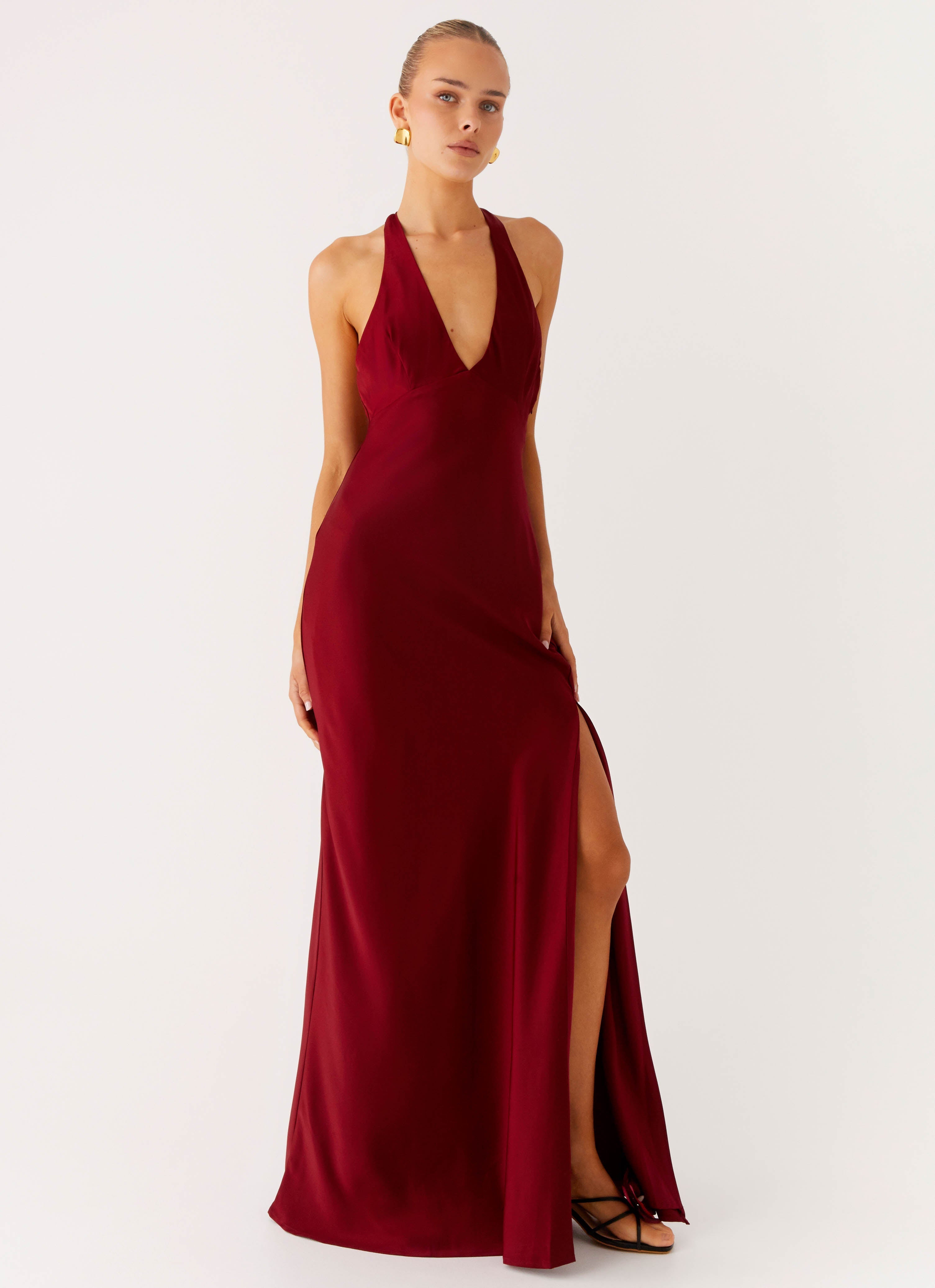 Angie Maxi Dress - Burgundy