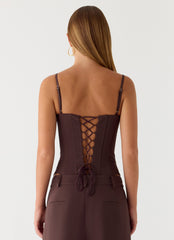 Ania Corset Top - Chocolate