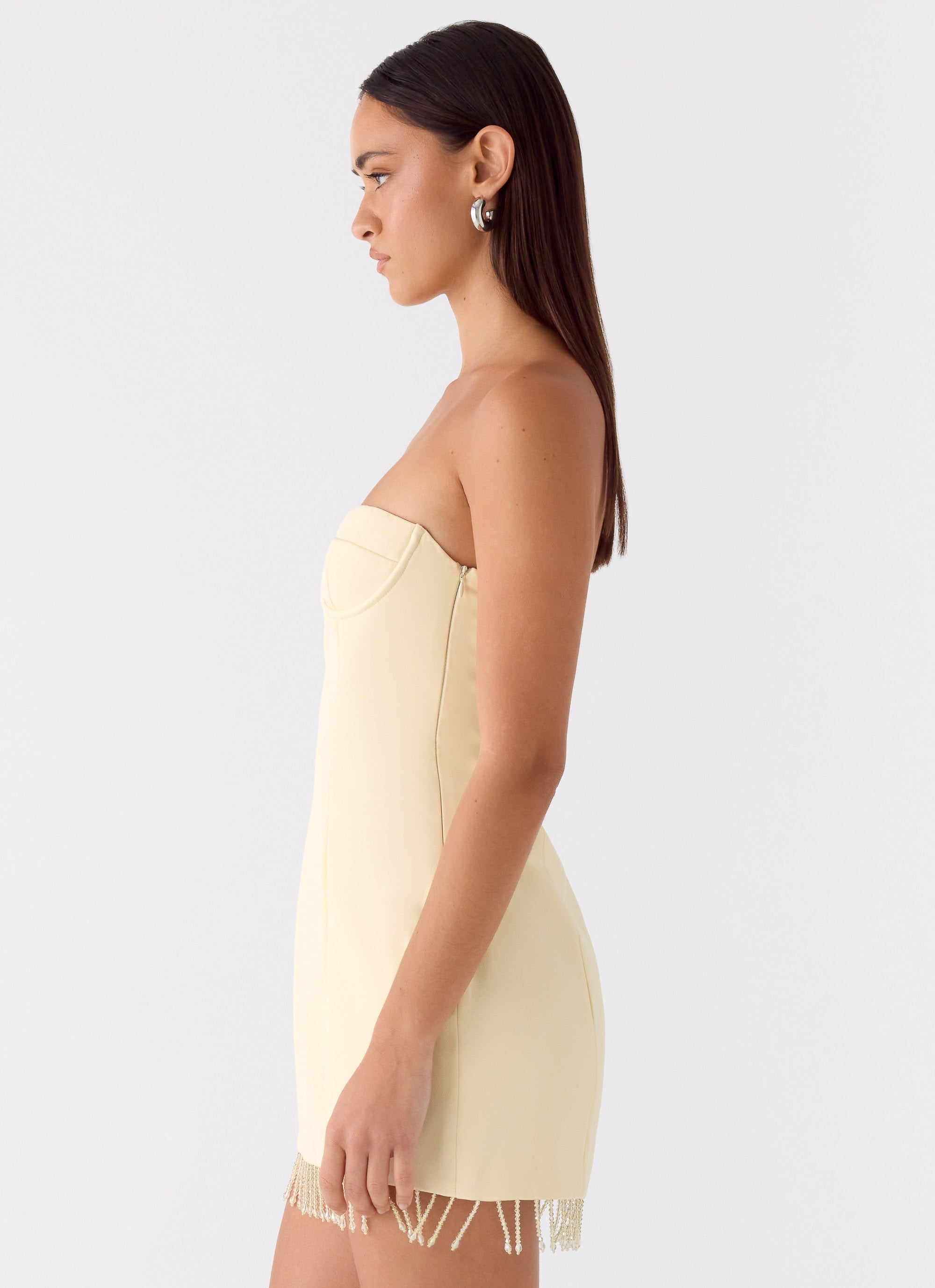 Arista Strapless Mini Dress - Yellow