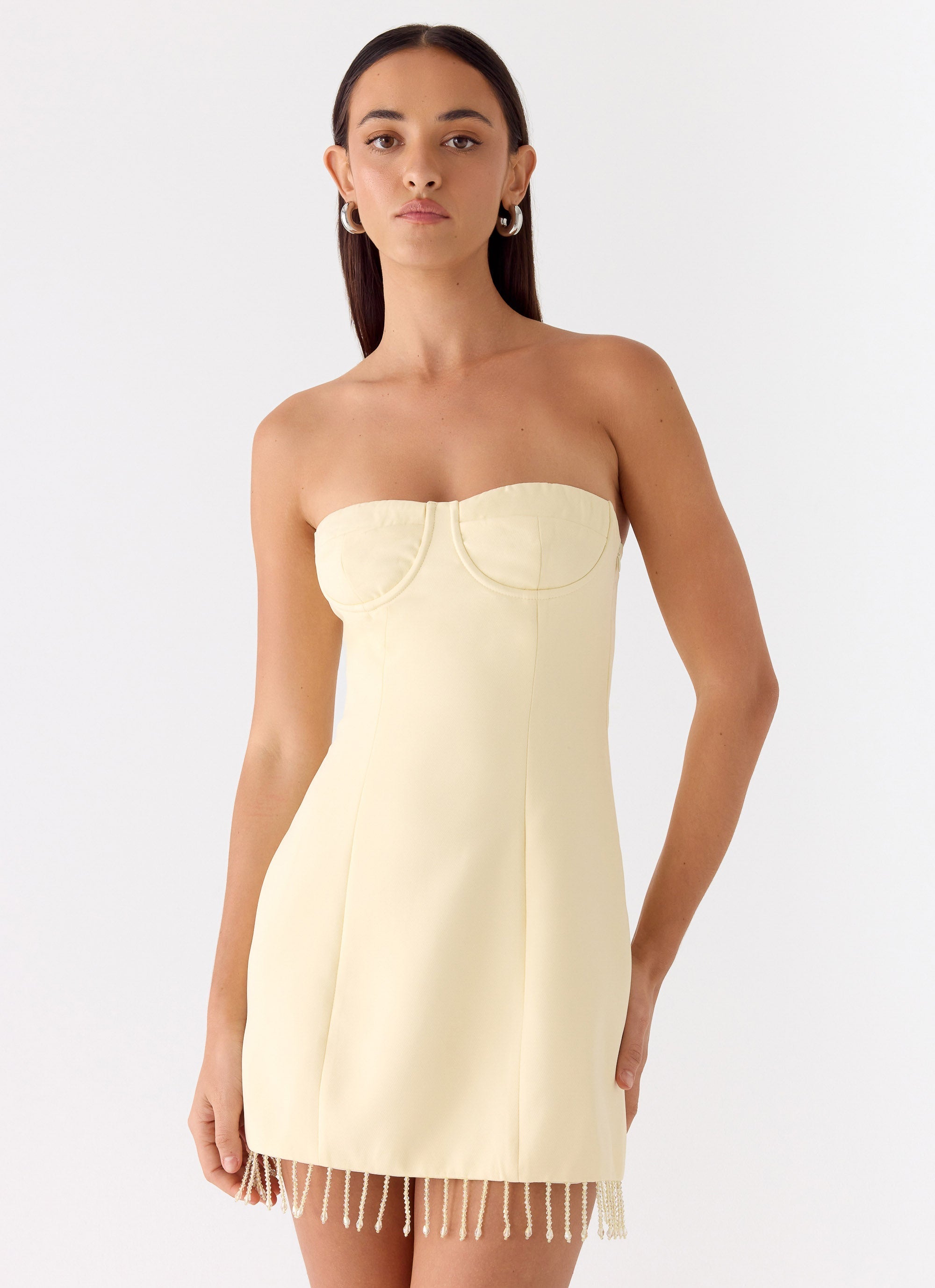 Arista Strapless Mini Dress - Yellow
