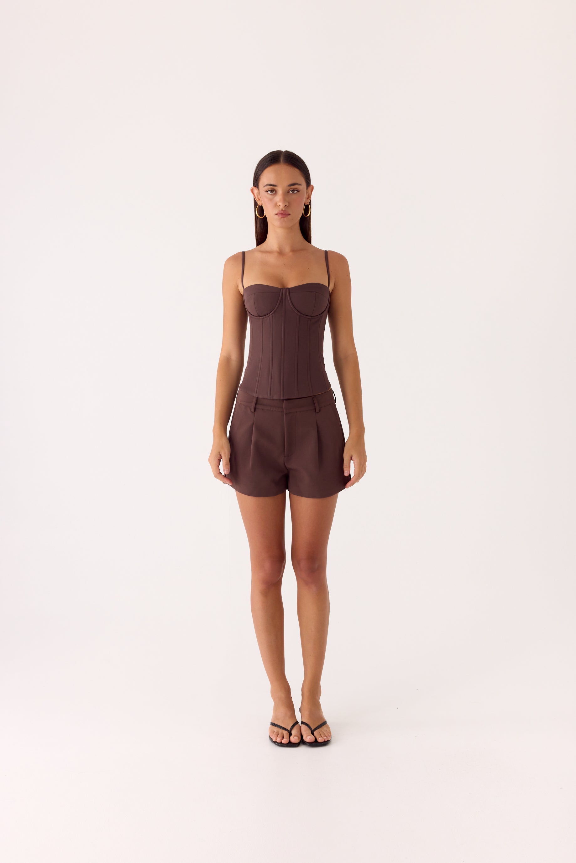 Asher Suiting Shorts - Dark Chocolate