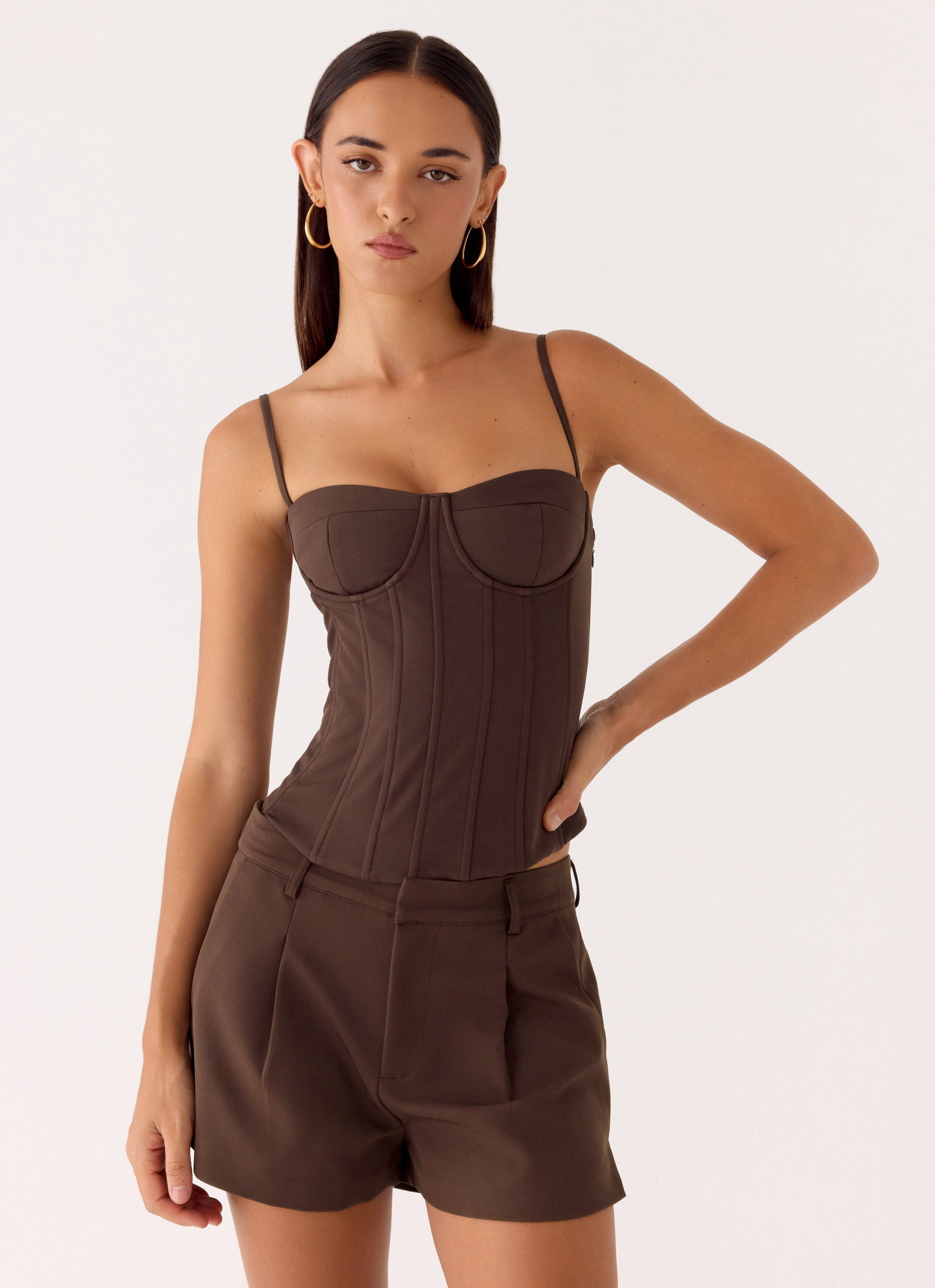 Asher Suiting Shorts - Dark Chocolate