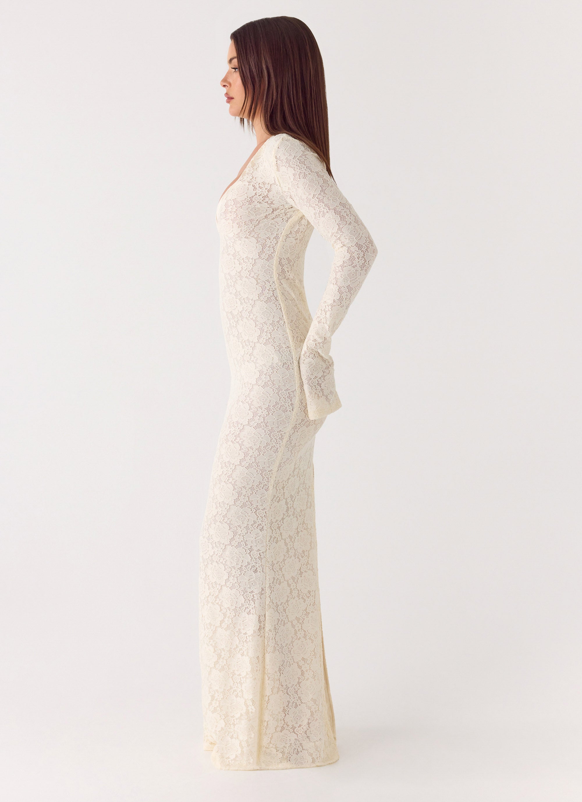 Astoria Long Sleeve Maxi Dress - Ivory