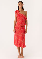 Calia Top - Magenta Red Rose