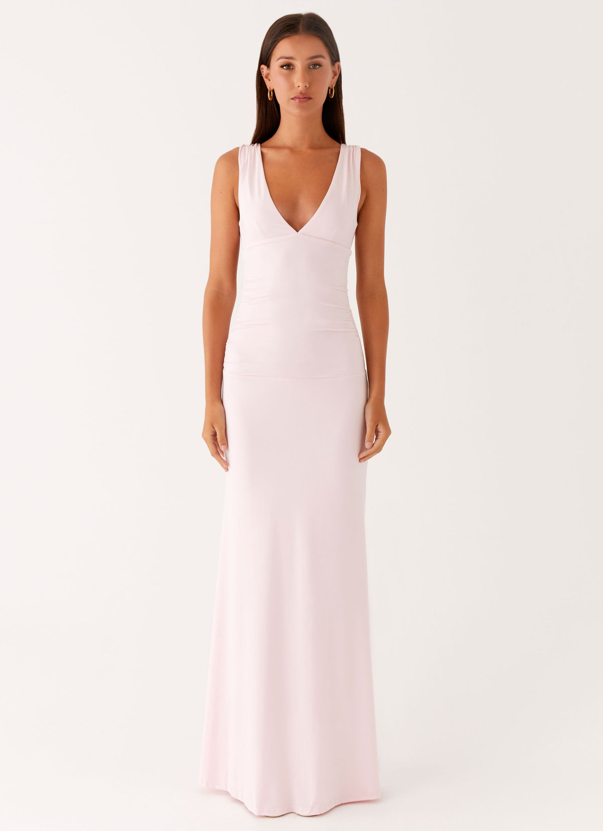 Cherry Sky Maxi Dress - Baby Pink