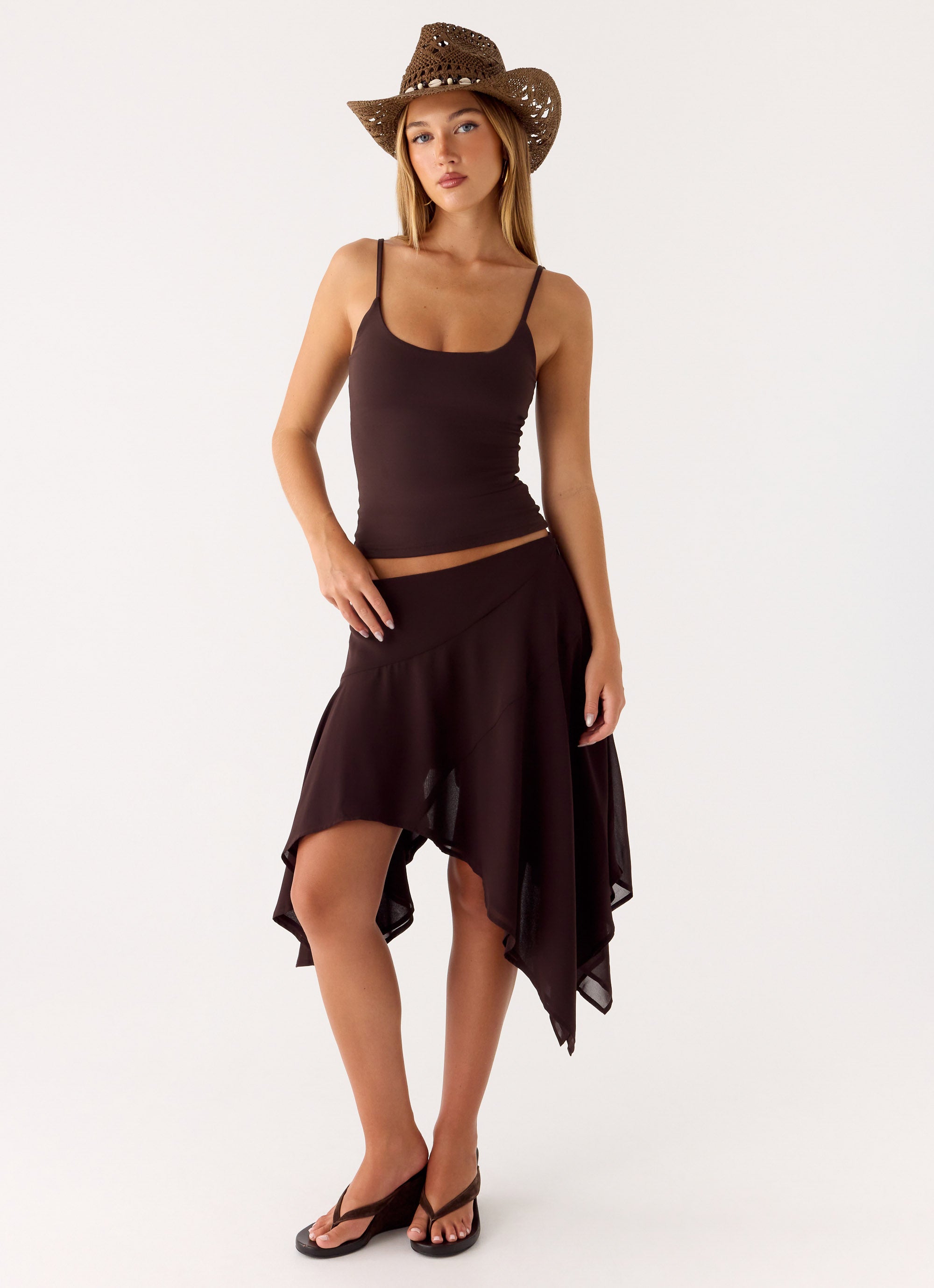 Coco Twist Straw Cowboy Hat - Chocolate