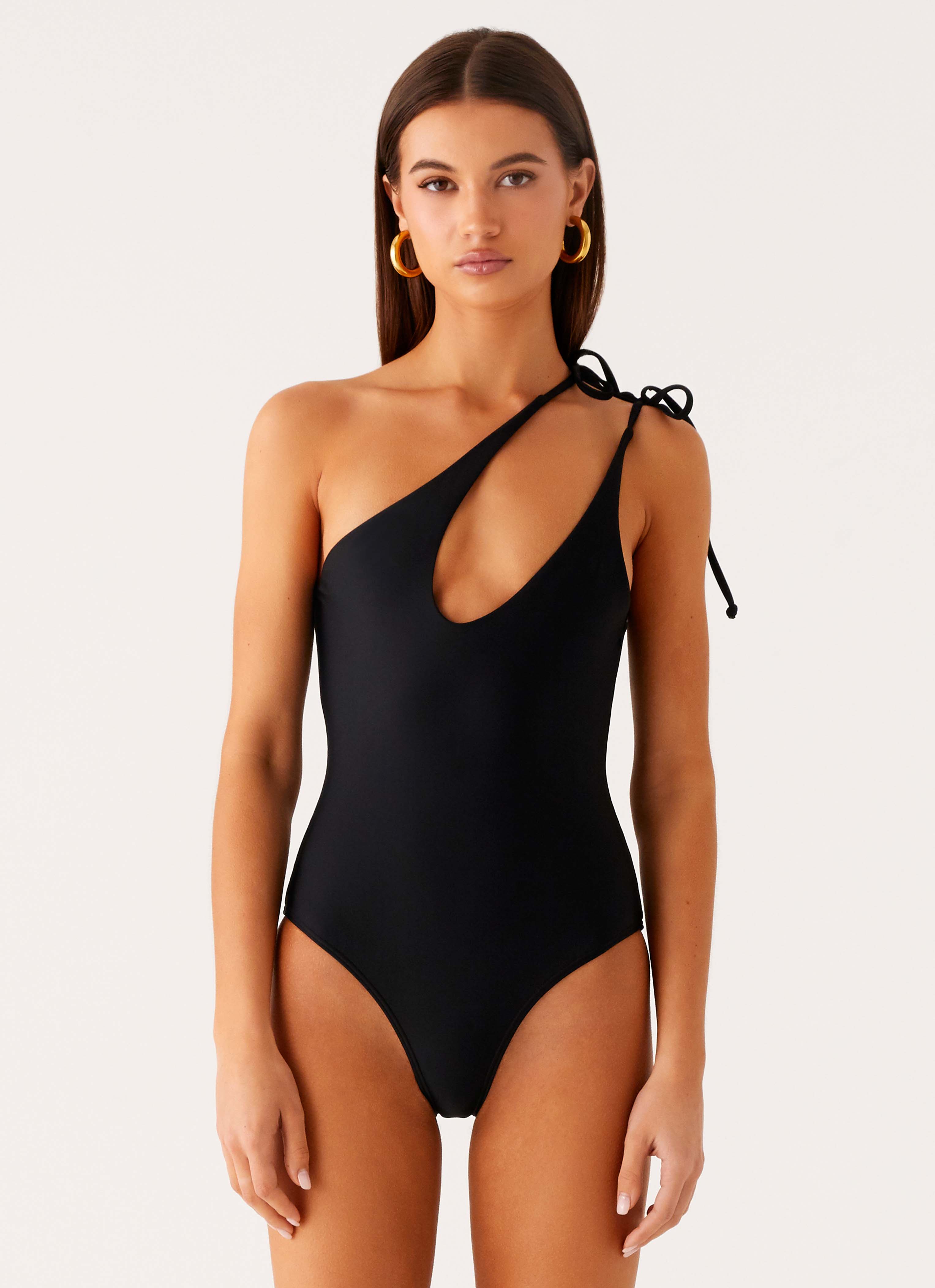 Drifted One Piece Swimsuit - Black