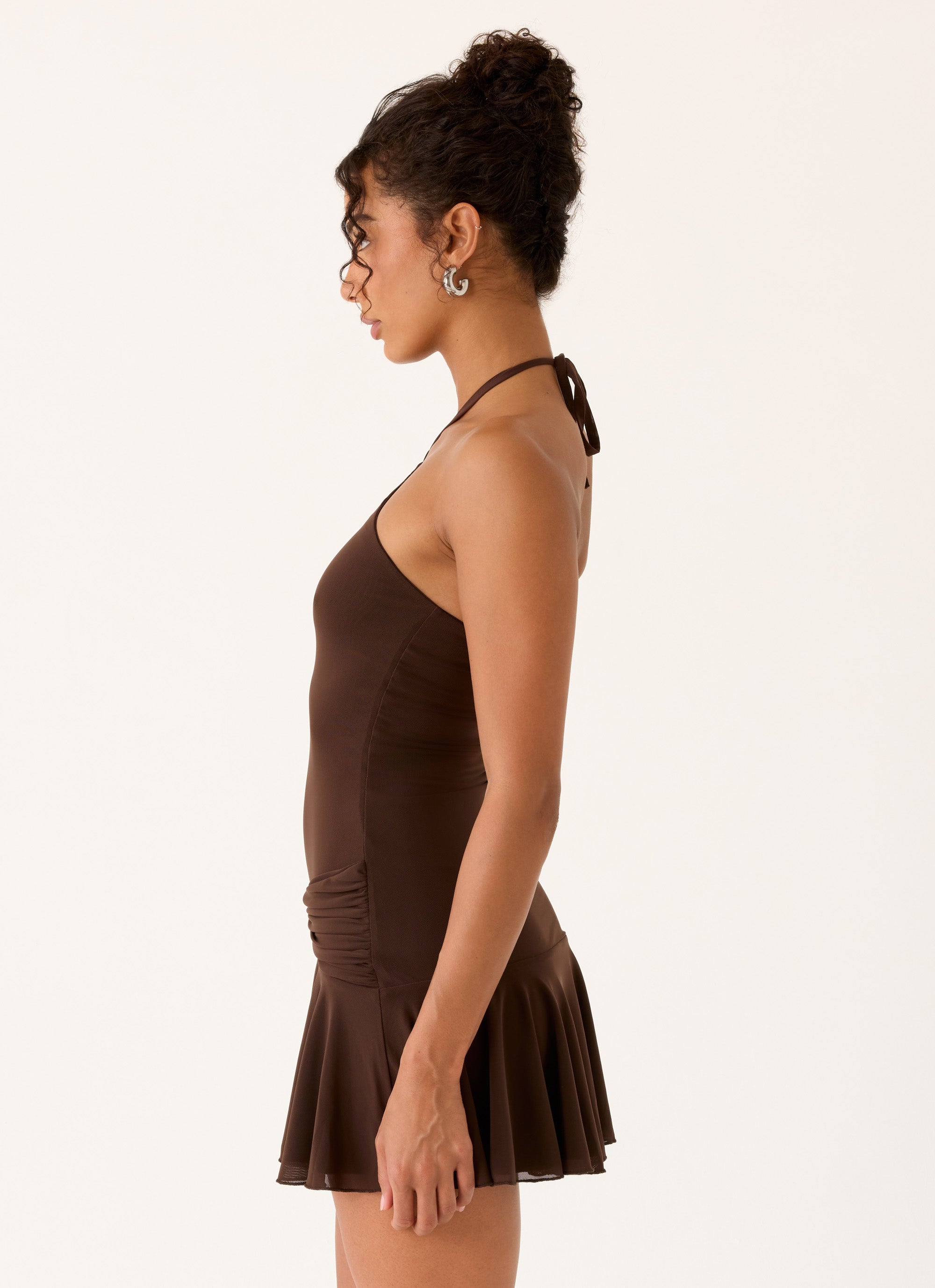 Elektra Mini Dress - Chocolate