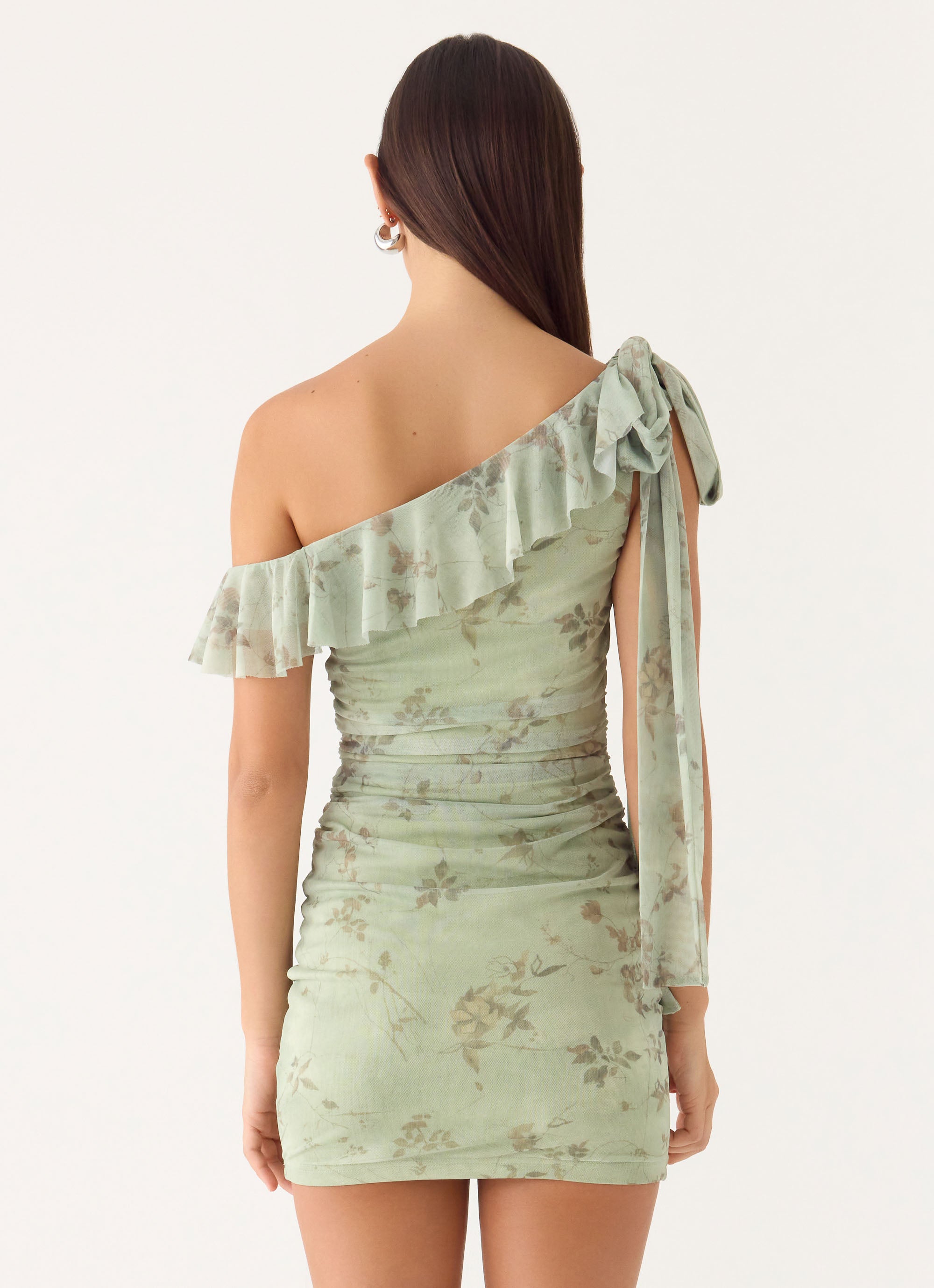 Hidden Gesture Mini Dress - Wispy Fern