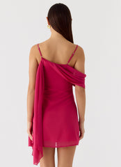 In Your Place Mini Dress - Fuchsia
