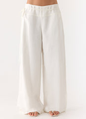 Isobel Linen Pants - White