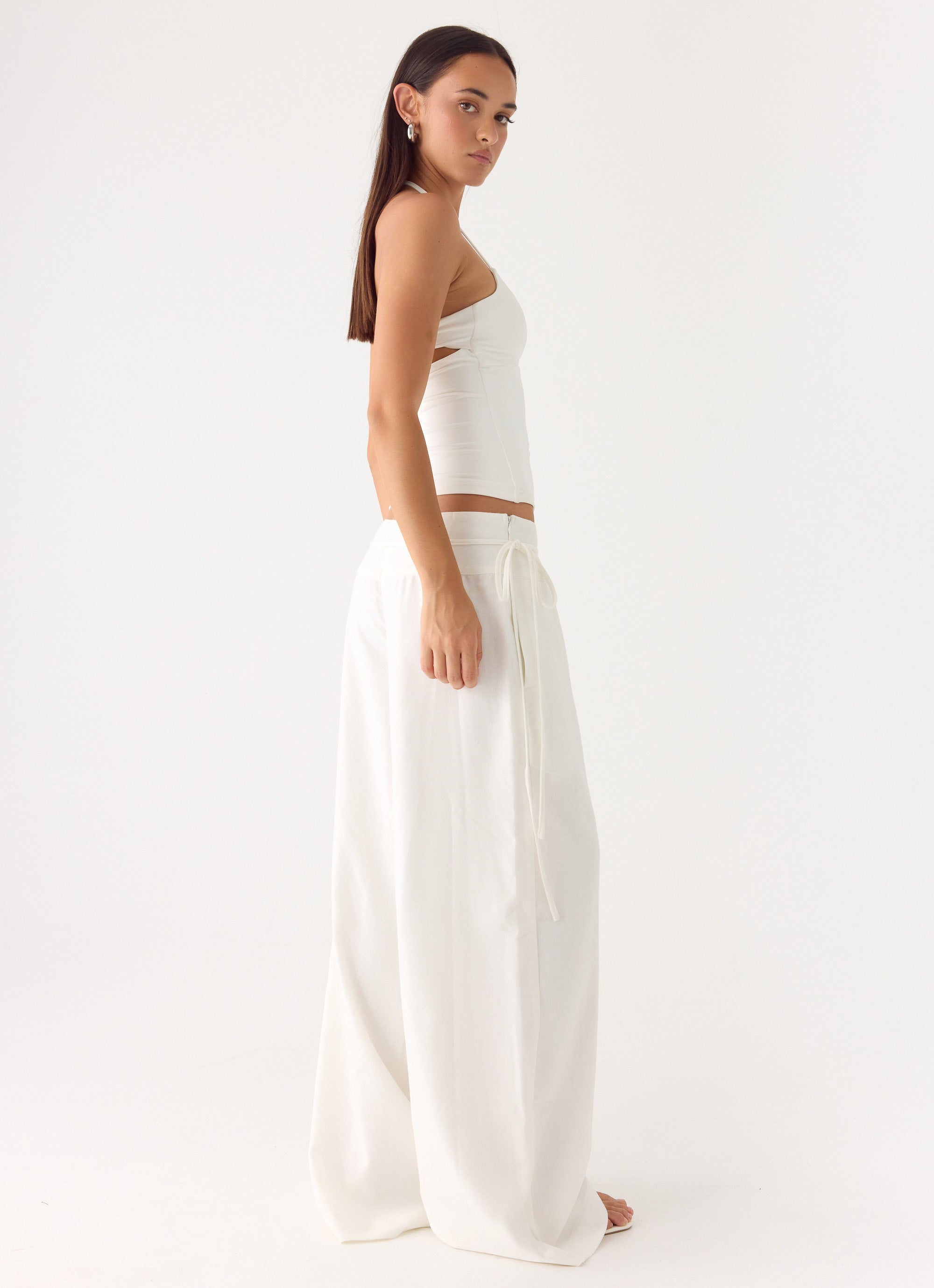 Isobel Linen Pants - White