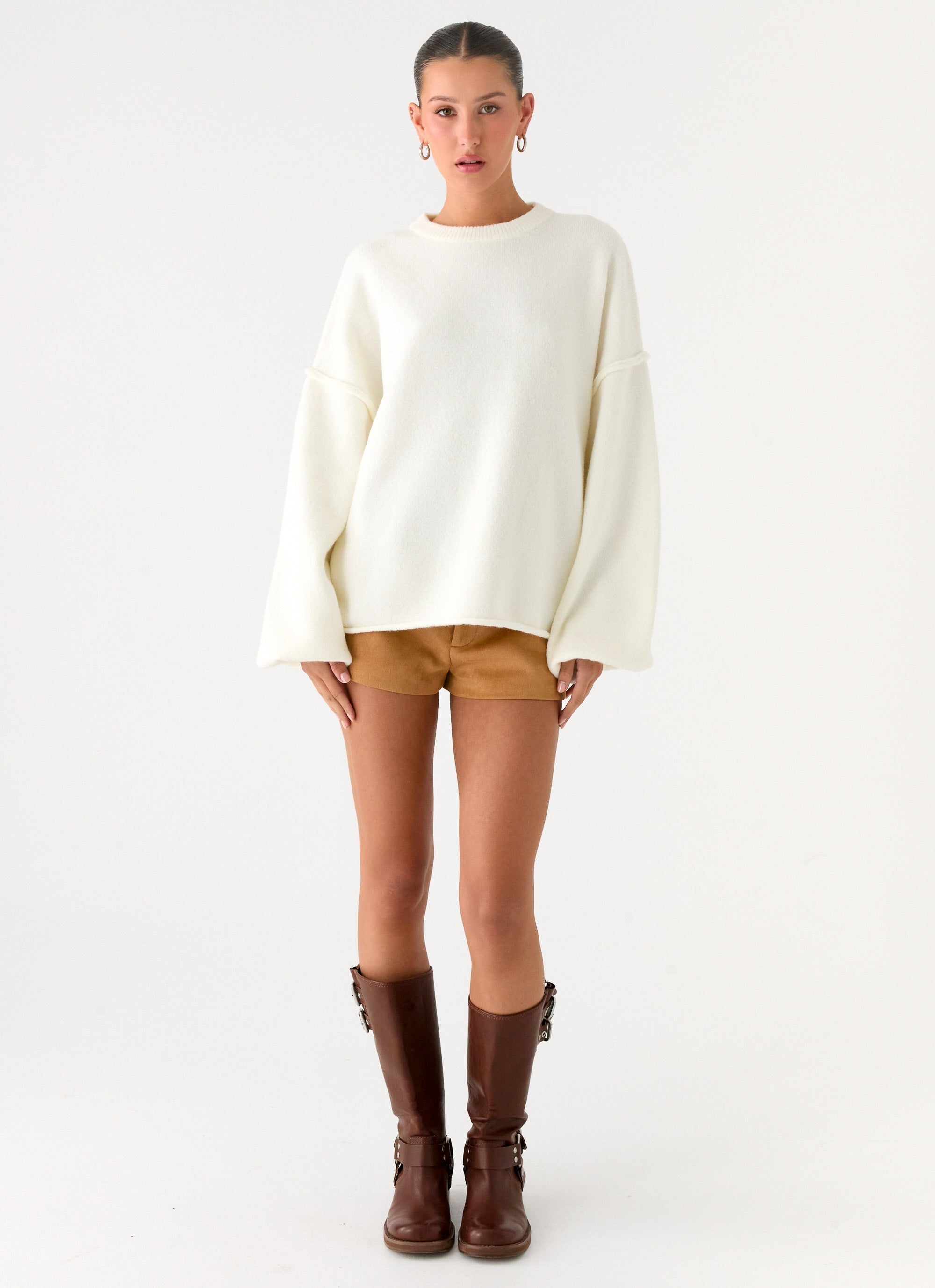 Jack Oversized Knit Sweater - Cream