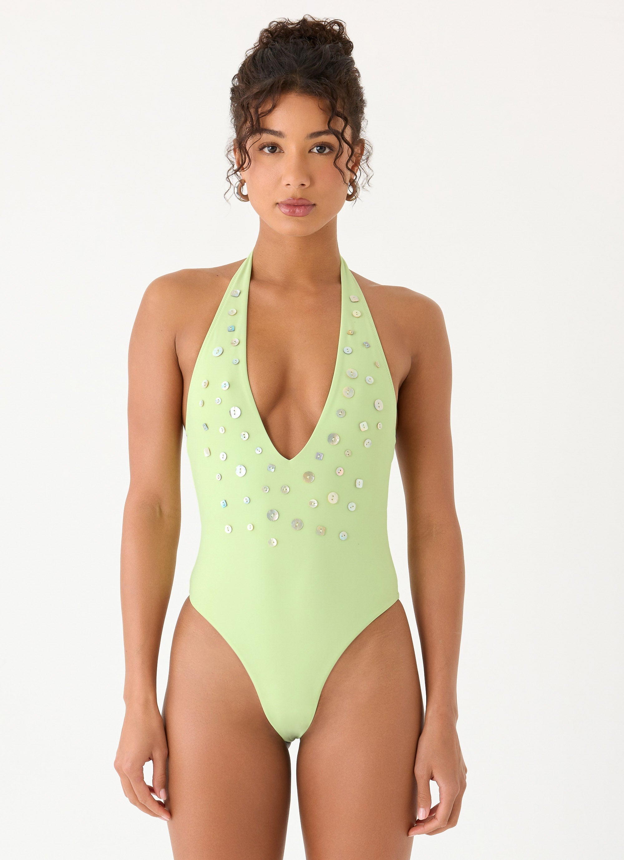 Mattia One Piece Swimsuit - Lime