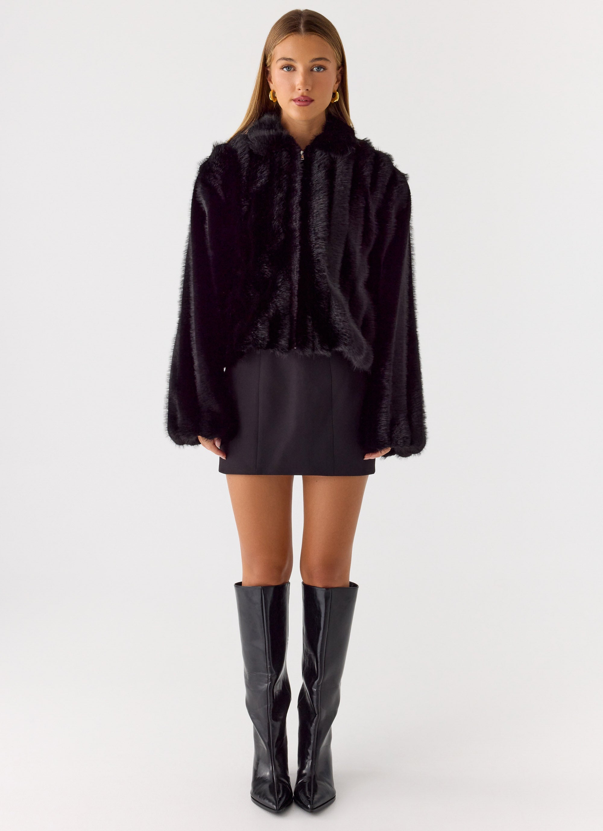 Naylor Faux Fur Jacket - Black