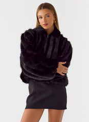 Naylor Faux Fur Jacket - Black