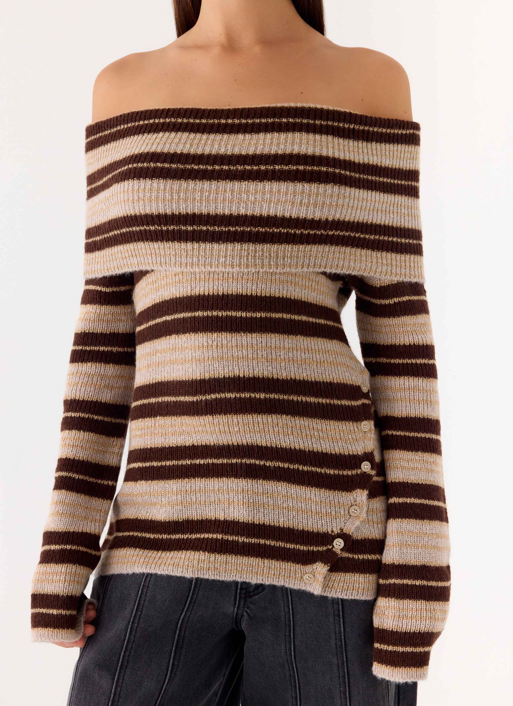 Nichola Knit Jumper - Ombre Tan