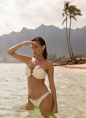 Nixie Strapless Bikini Top - Yellow