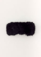 North Pole Faux Fur Headband - Black