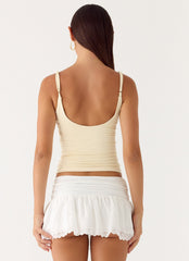 Overdue Low Rise Mini Skort - White