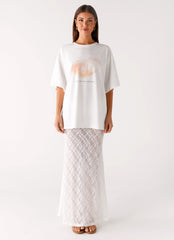 Pearl Oversized Tee - White