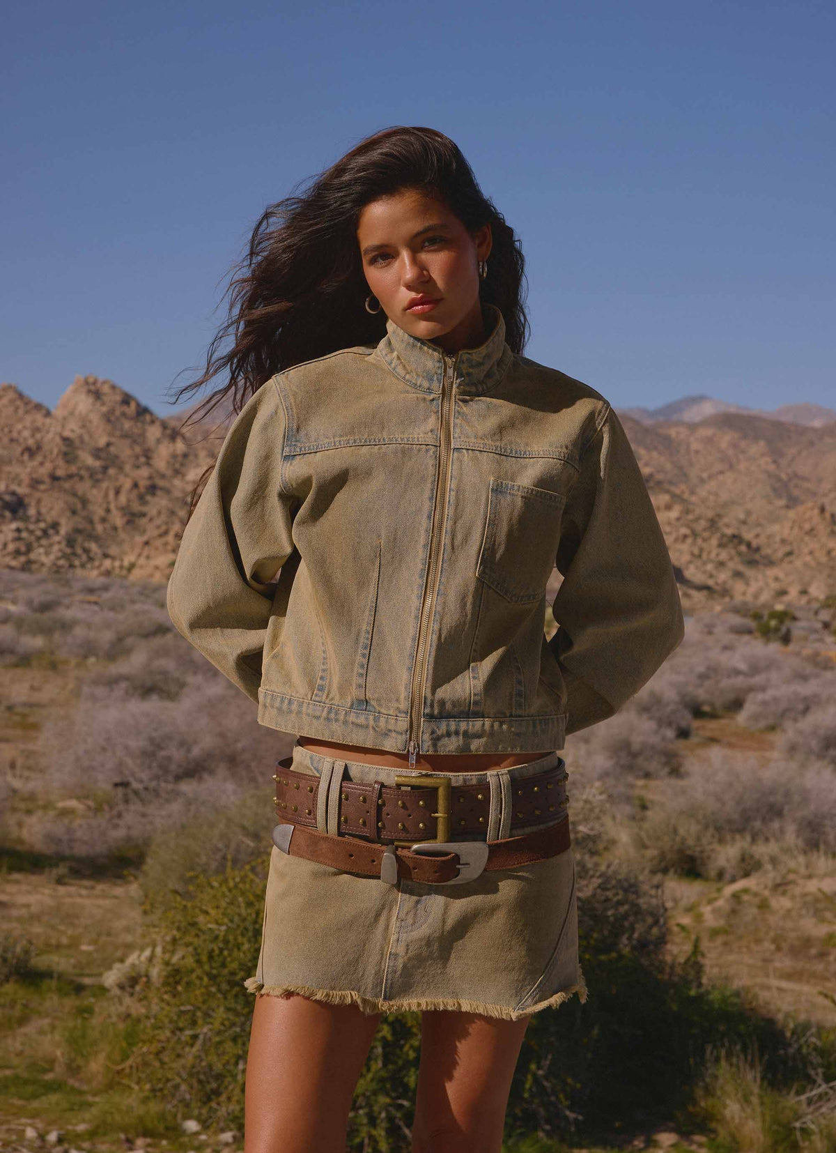 Roman Darts Jean Jacket - Vintage Tan Wash