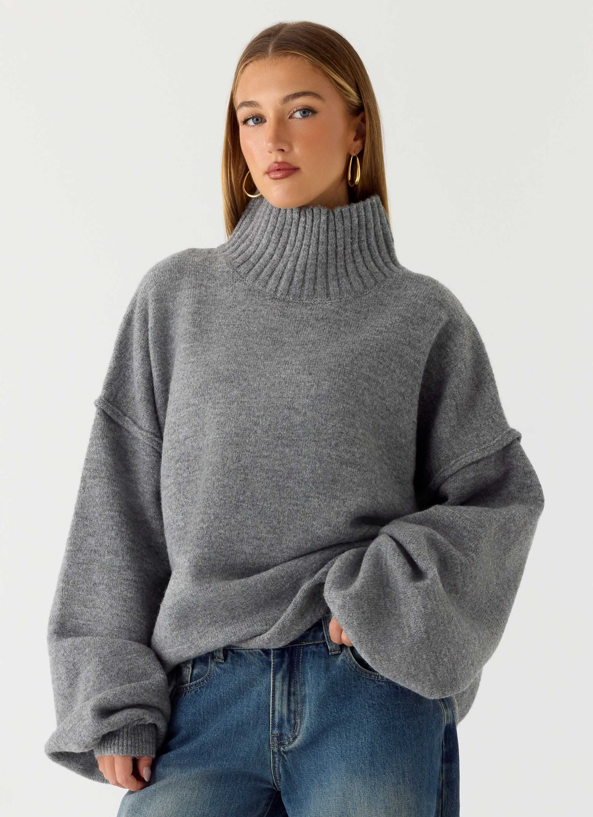Roux Knit Sweater - Grey