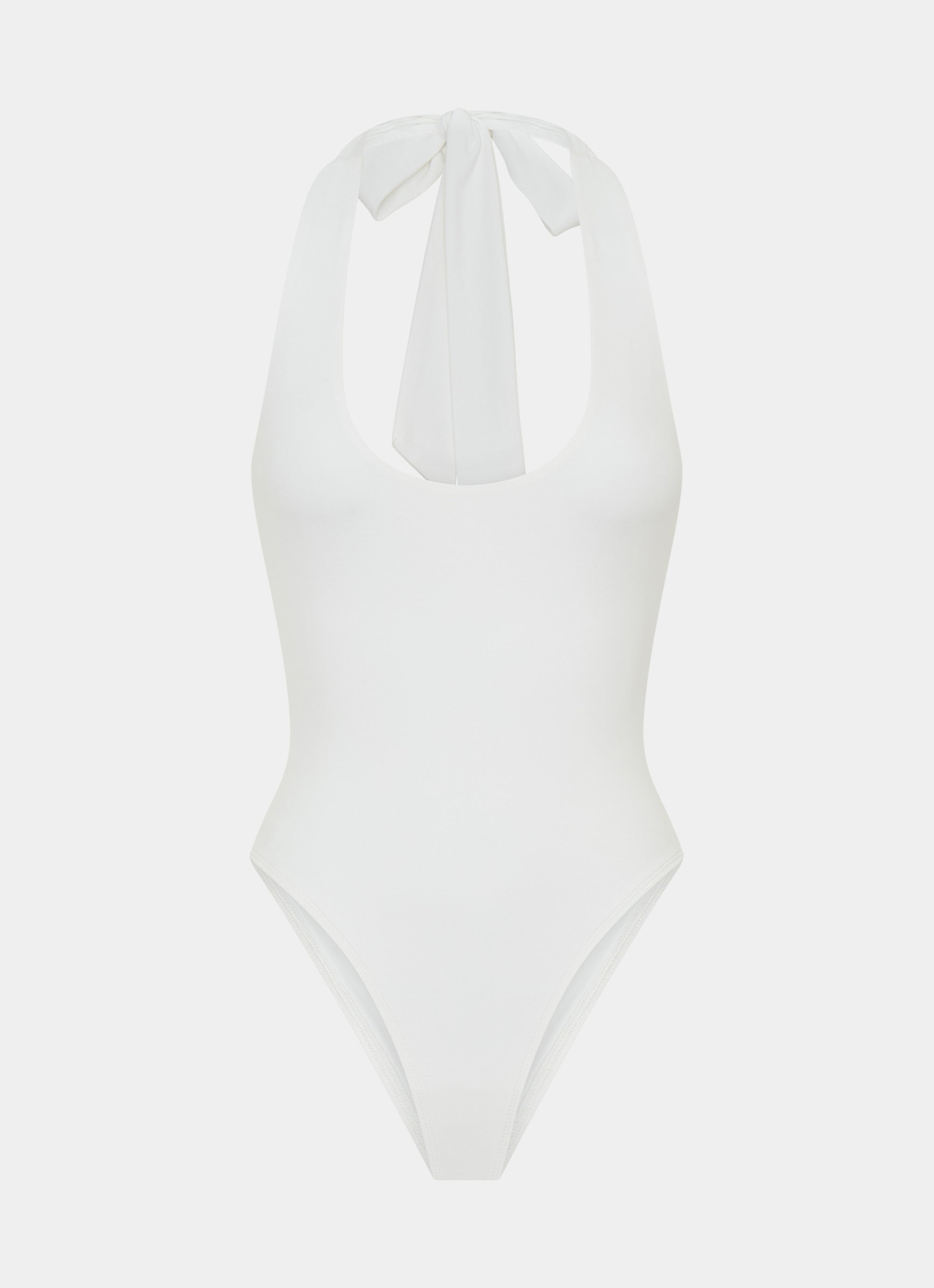 Set The Scene Halter Bodysuit - White