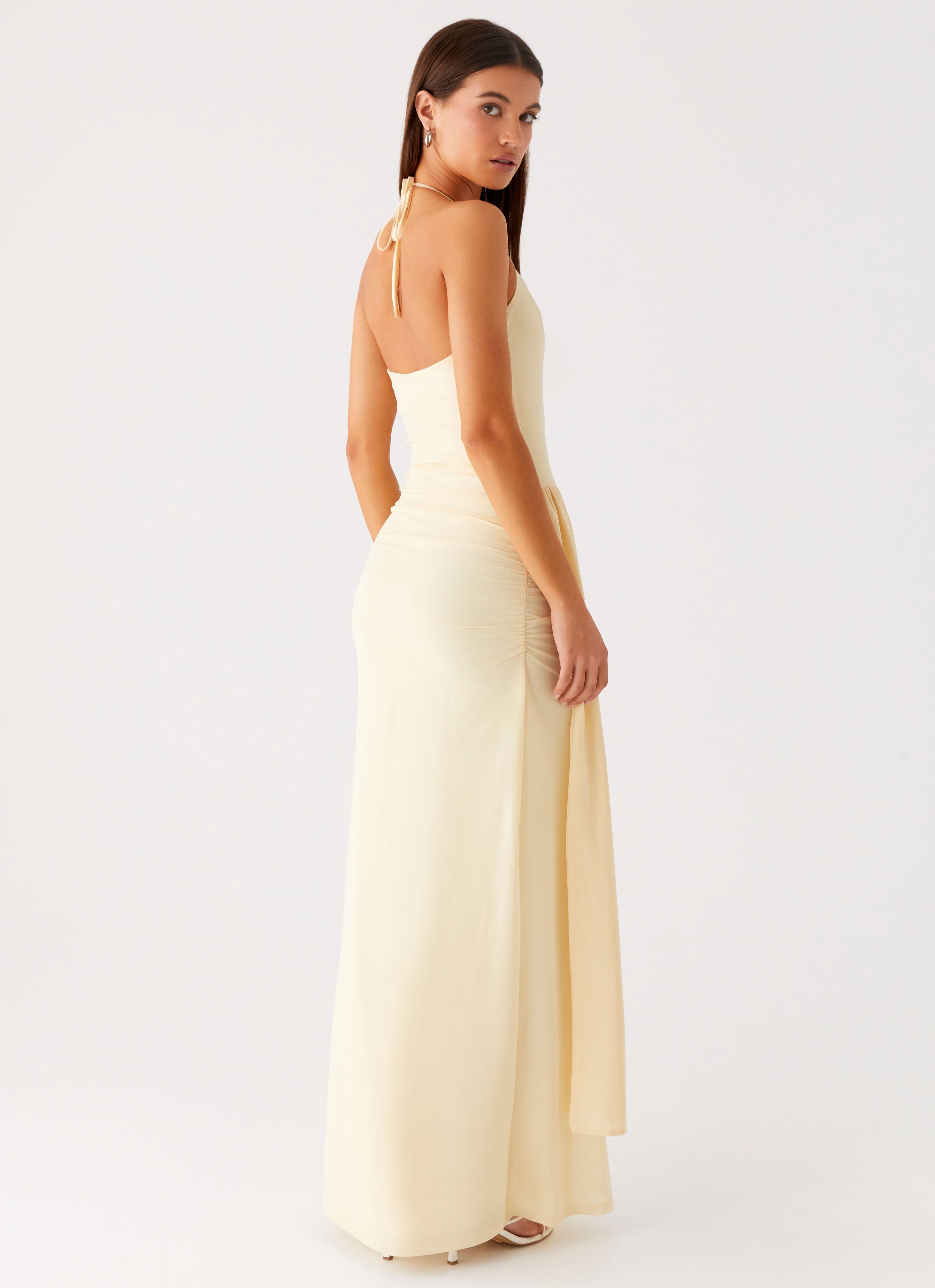 Signal Halter Maxi Dress - Sunny Yellow