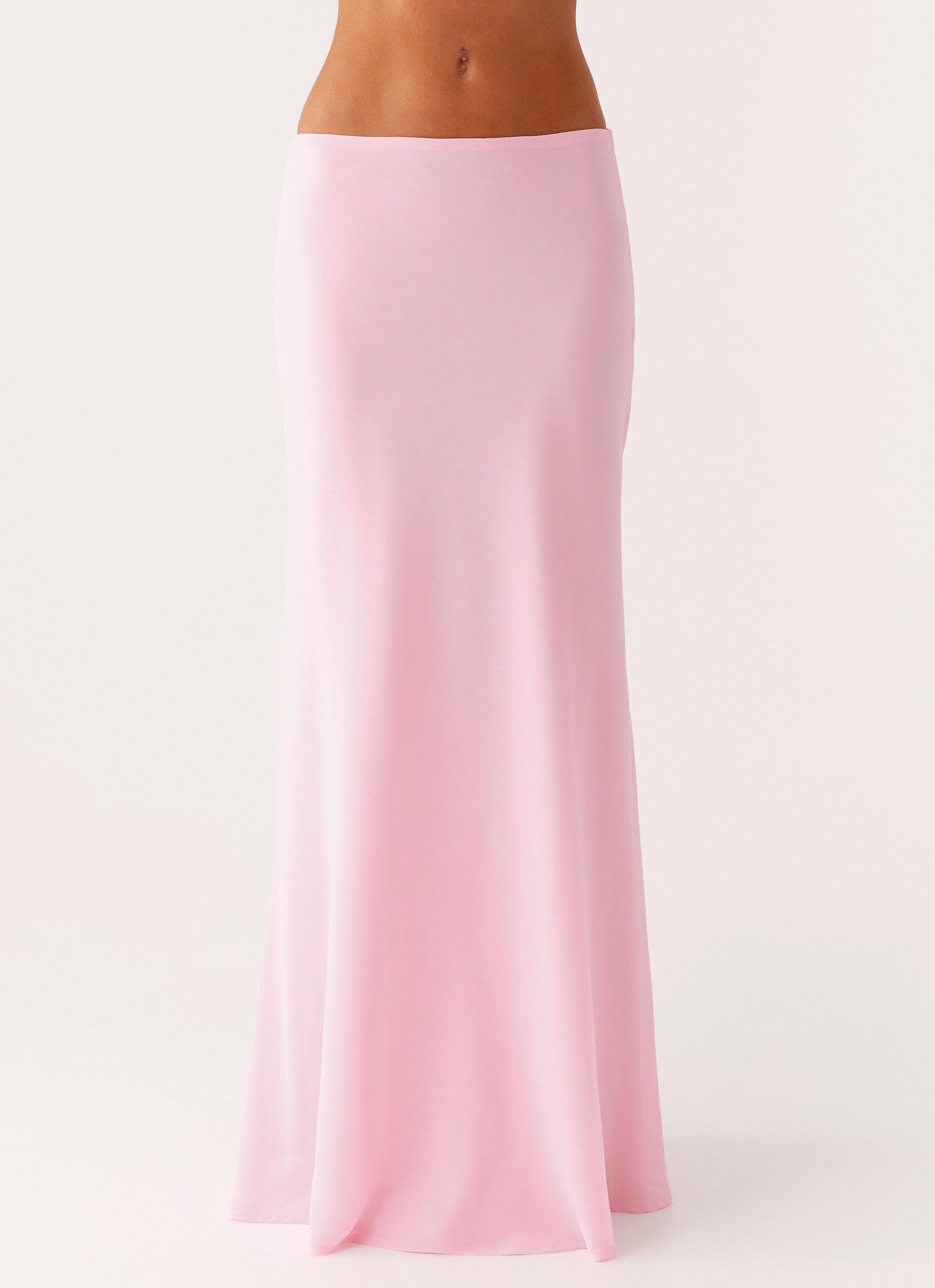 Star Girl Chiffon Maxi Skirt - Baby Pink