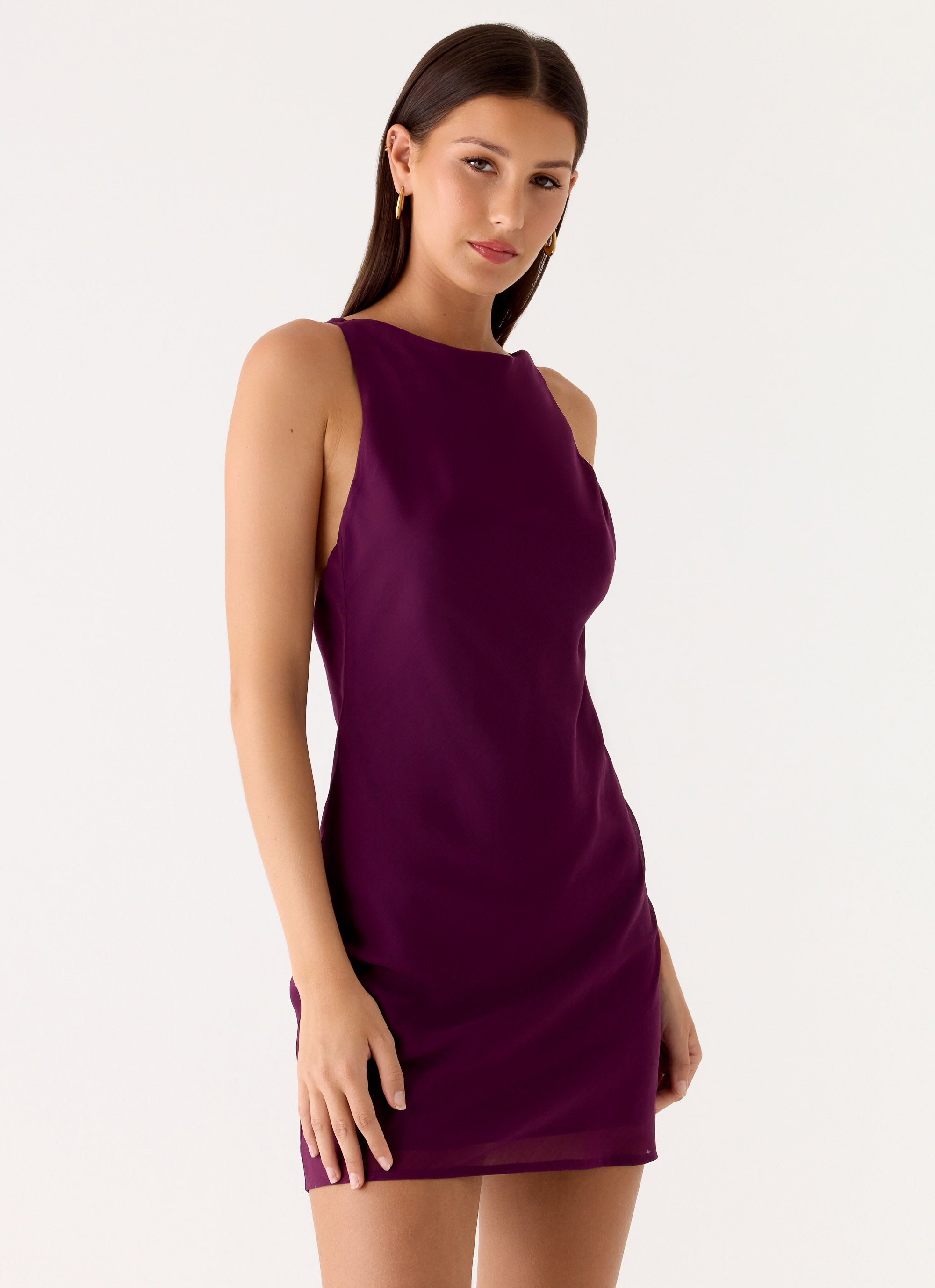 Sunkissed Siren Mini Dress - Plum