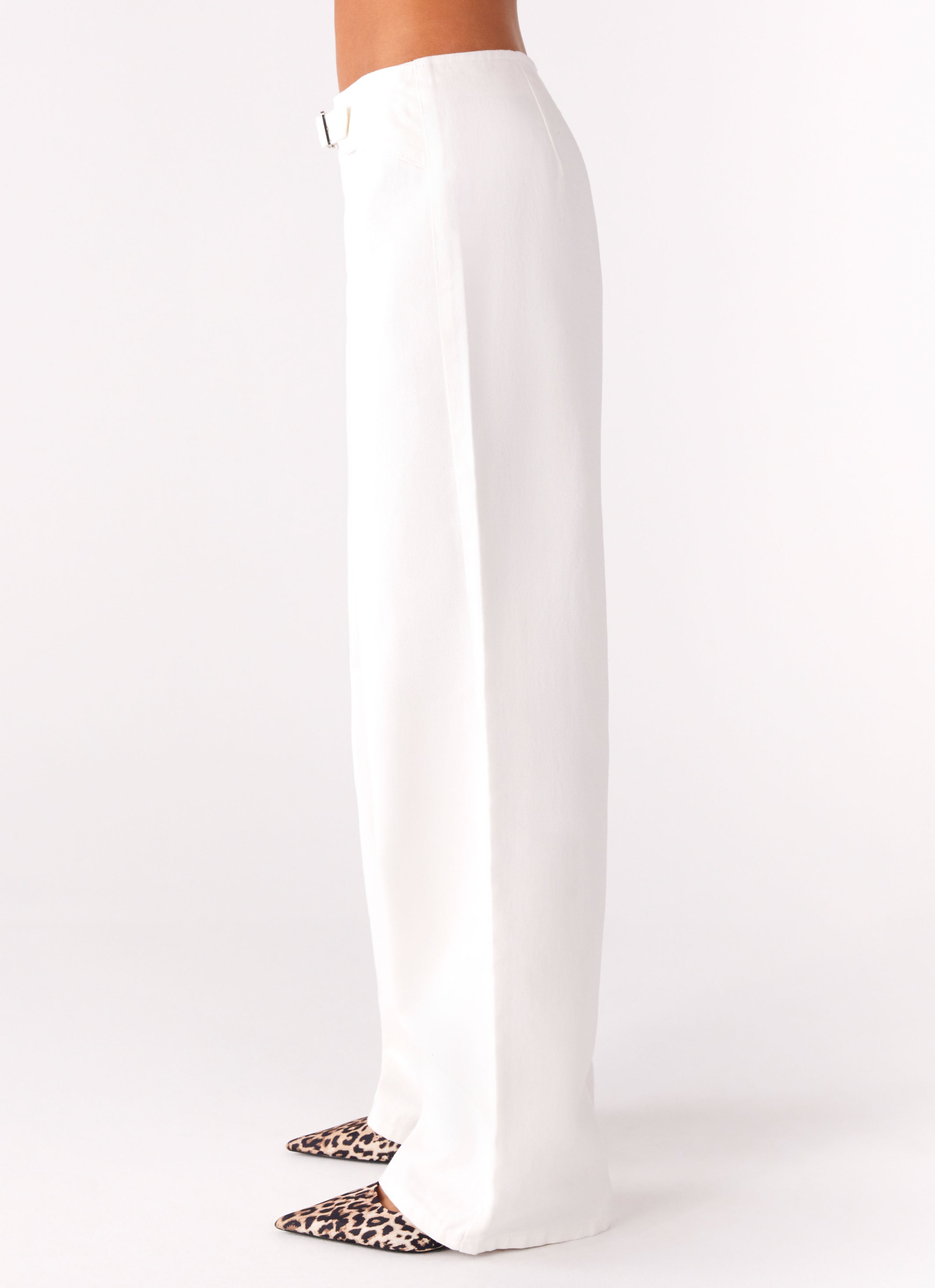 Texas Low Rise Denim Jeans - White